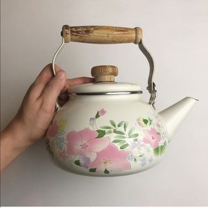 Vintage enamel tea pot